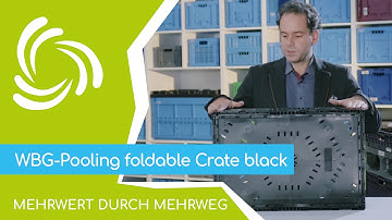 Neue faltbare Mehrweg-Transportverpackung | WBG-Pooling-Foldable Crate Black | Klappbox