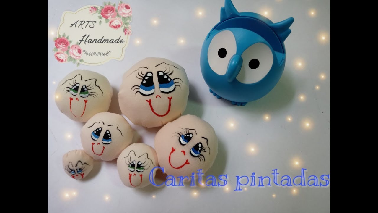 Como pintar caritas en muñequitas de tela// modelo facil