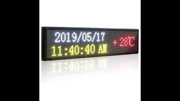 Outdoor led display with temperature sensor by wifi program