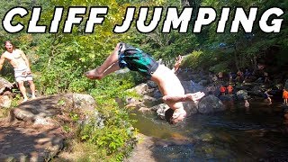 40ft Cliff Jumping at Sliding Rock NC