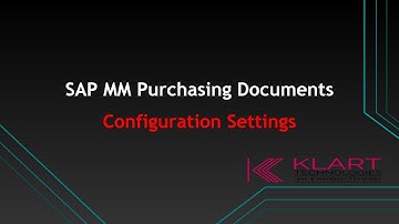SAP MM Tutorials -04 | Purchasing Documents Configuration Settings