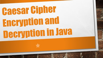 Caesar Cipher Encryption and Decryption in Java