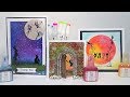 Mystical Backgrounds using Glitter ink, Texture paste and Lavinia Stamps!