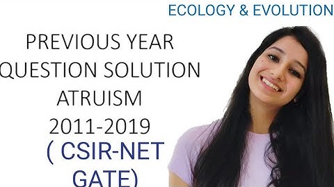 Previous year question Solution of Altruism|CSIR-NET|GATE|ECOLOGY & EVOLUTION|2011-2019|Tip to solve