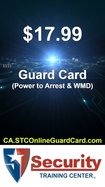 SALE! $13.99 Online California Powers to Arrest Guard Card Training ...