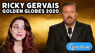 RICKY GERVAIS - Opening Monologue Golden Globes 2020 - REACTION!