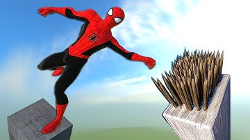 Spider Man vs Spike Traps! Crazy Ragdoll Fails & Funny Physics Moments