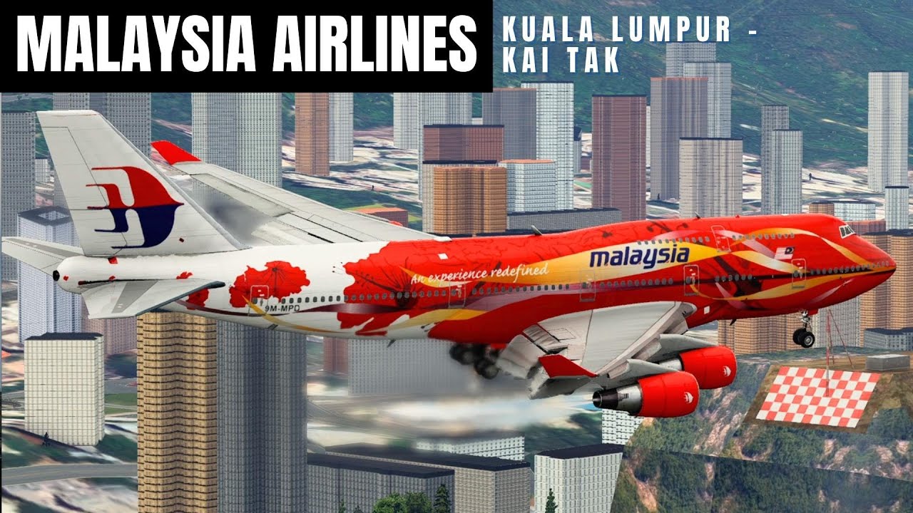 Malaysia Airlines Boeing 747-400 Kuala Lumpur - Kai Tak | X-Plane 12