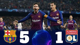 ابداع ميسي ● برشلونة وليون 5-1 ◄ دوري أبطال أوروبا 2019 وجنون [حفيظ الدراجي] 4K