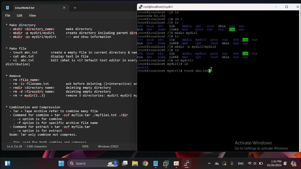 Basic commands make directory in linux part2 youtube