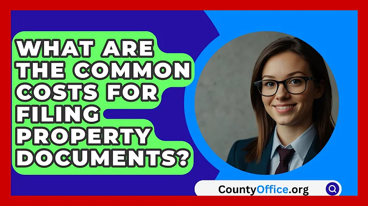 What Are The Common Costs For Filing Property Documents? - CountyOffice.org