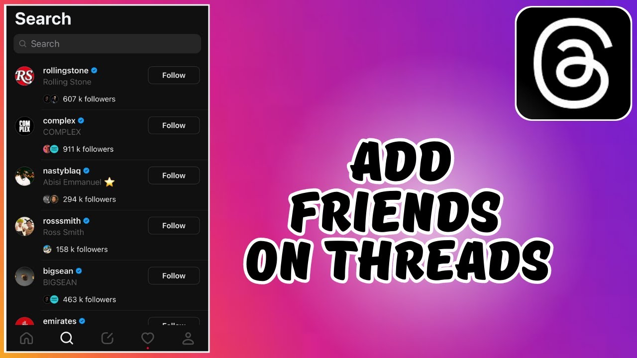 How to Add Friends On Threads By Instagram - YouTube