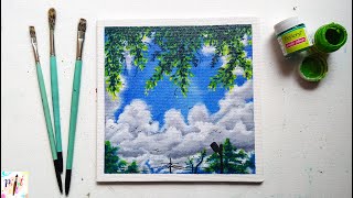 Sky with Clouds | Summer Season | Acrylic Painting Step By Step | Paint It