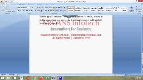 INTRUSION DETECTION USING MACHINE LEARNING TECHNIQUES PYTHON PROJECT 2020