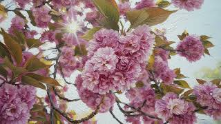 Vintage Cherry Blossom Frame TV Art | Oil Painting Wallpaper | Cozy Spring TV Screensaver screenshot 4
