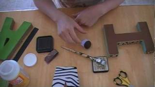 DIY baby name block letters