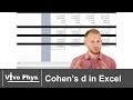 Cohen’s d Effect Size in Excel