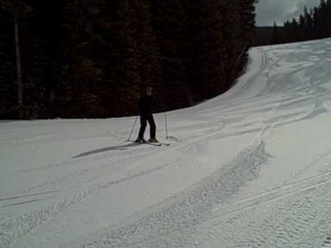 Skiing fresh powder at Sunshine