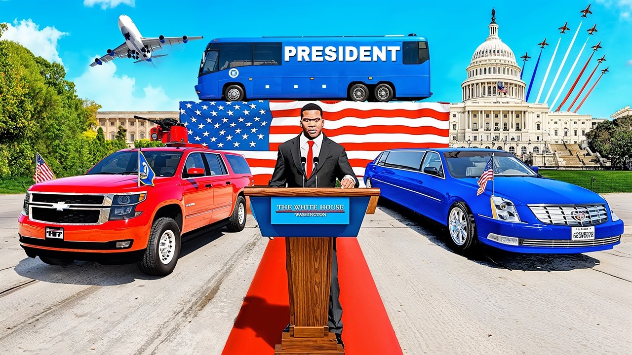 Франклин Стал ПРЕЗИДЕНТОМ и Угнал ПРЕЗИДЕНТСКИЕ Машины в GTA 5!