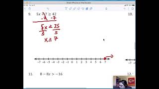8.1 One Variable Inequalities Notes Video