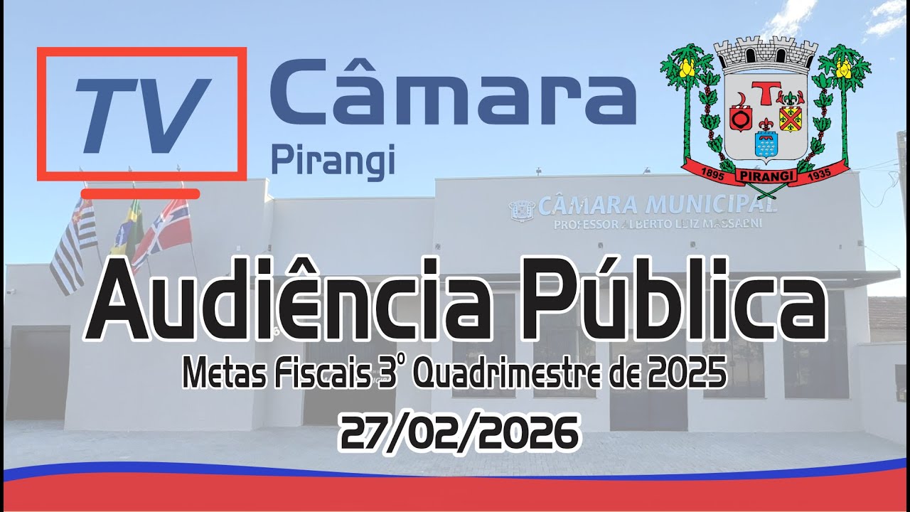 Audiência Pública Metas Fiscais 3° Quadrimestre de 2025