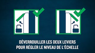 Werner Ladder - Safety Instructions - Unlock Both Handles to Adjust Level (LEVELSAFE) [FRENCH]