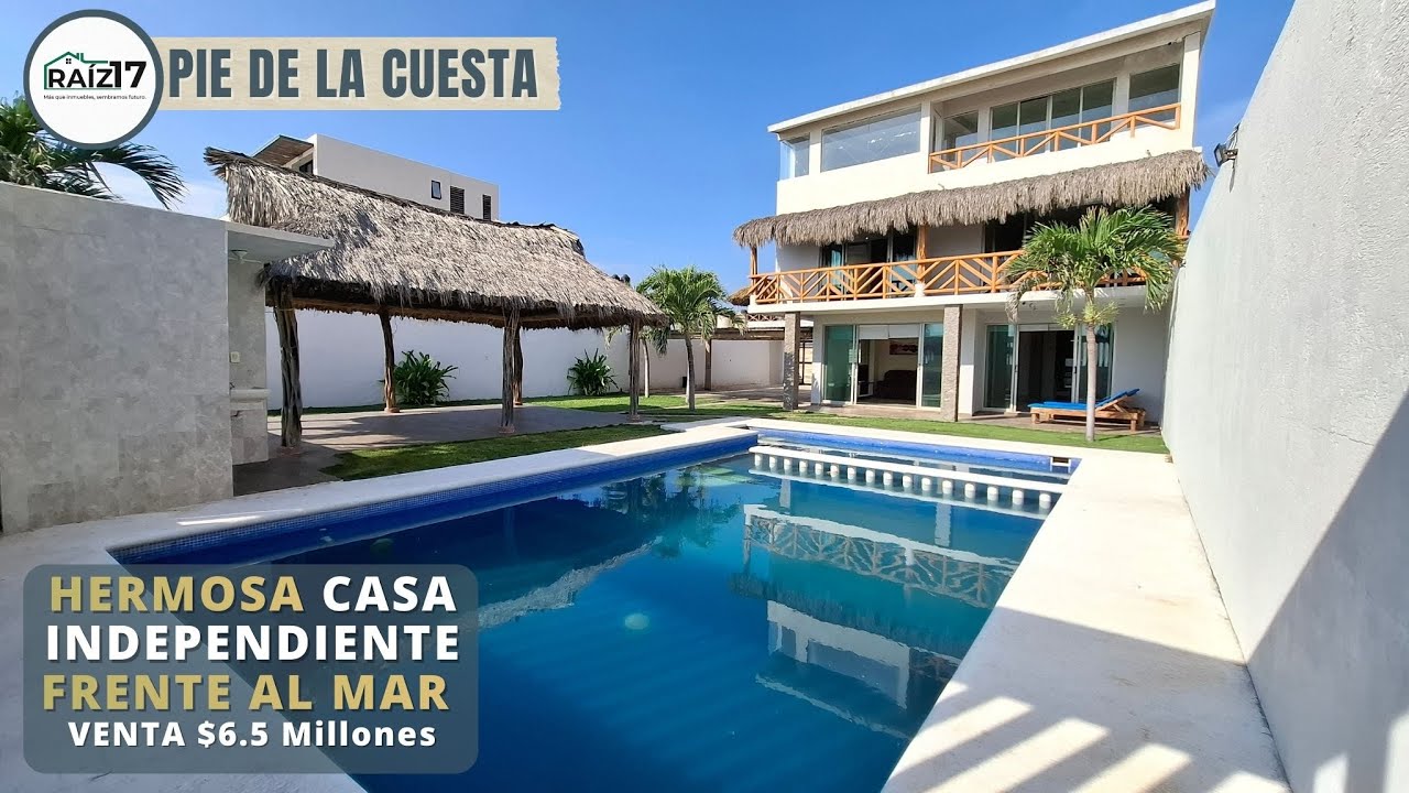 CASA en VENTA frente al mar $6.5 millones MX | en PIE DE LA CUESTA