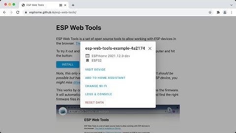 ESP Web Tools in action