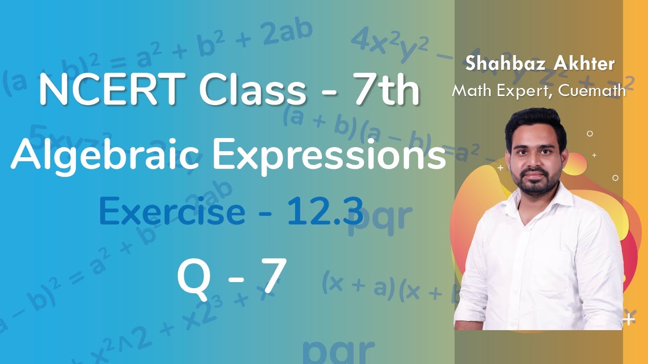 Class 7 Chapter 12 Ex 12 3 Q 7 Algebraic Expressions Maths NCERT CBSE 