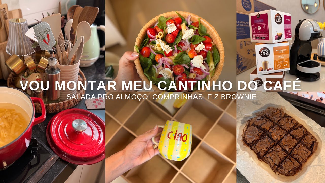 COMPRAS PRO MEU CANTINHO DO CAFÉ| Estou com panela nova, fiz um brownie perfeito 💖