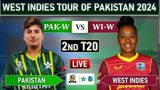 PAKISTAN vs WEST INDIES 2nd T20I MATCH LIVE COMMENTARY | PAK W vs WI W LIVE | LAST OVERS