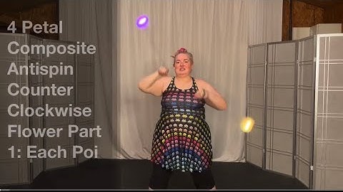 Poi 4 Petal Composite Antispin Counter Clockwise Flower Part 1: Each Poi #PoiTutorial #PoiDance