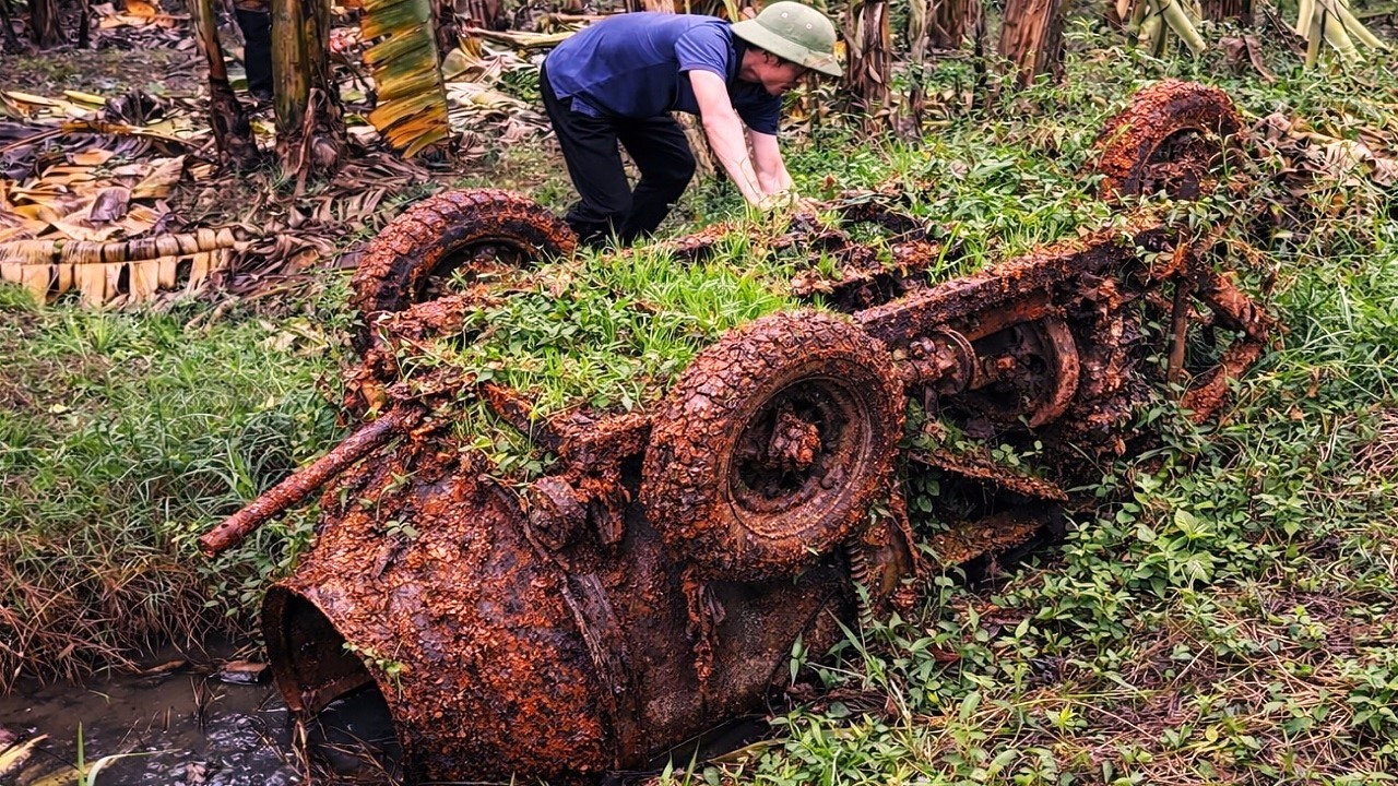 Fully Restoration Old Concrete Mixer | Restore Concrete Mixer Engine | Repair Old Construction Tools
