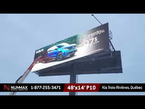 LED Outdoor Display at Kia Trois-Rivières, QC Canada - Nummax Display Innovation