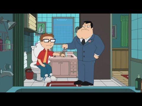 American Dad Stan Ties Steve Up In The Bathroom