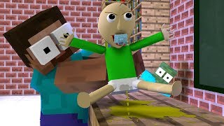 Monster School: BABYSITTING BALDI'S BABY CHALLENGE!! - Minecraft Animation