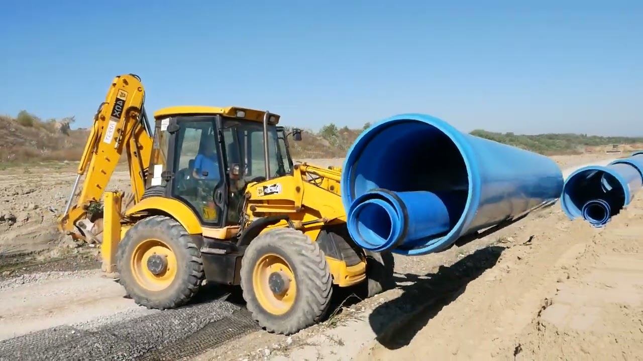 TOM DN1000 PVC O pipes installation