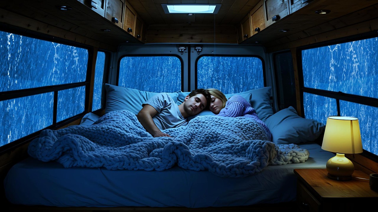 ⛈️Sleep Sounds 🚗 Loud Rainstorm in Cozy Car Deep Healing