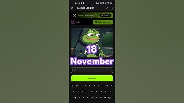 Daily Memecoin Cipher 18 November Meme Lab Bot Daily Cipher 18 November | Meme Lab Cipher Code Today