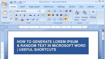 How to Generate Lorem Ipsum & Random Text in Microsoft Word | Useful Shortcuts