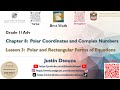 Polar And Rectangular Forms Of Equations Polar Coordinates And Complex Numbers 