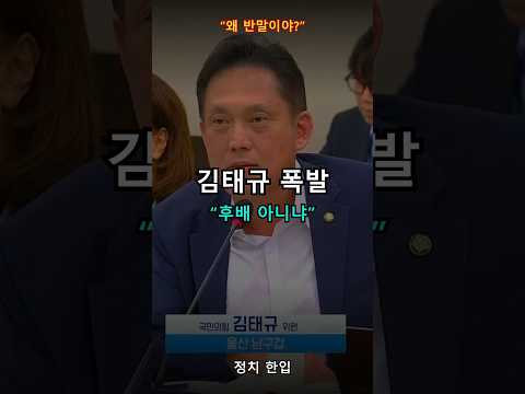 “왜 반말이야?” 김태규·박균택 법사위서 정면충돌 #shorts  #정치한입 #정치쇼츠 #시사