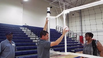 Volleyball Net Set-up training Lee High School