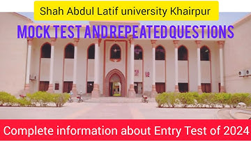 syllabus for entry test of shah abdul latif university khairpur
