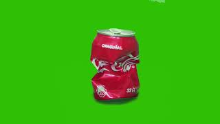 Green Screen Telekinesis Cocacola Can Crush Chromakey Effect