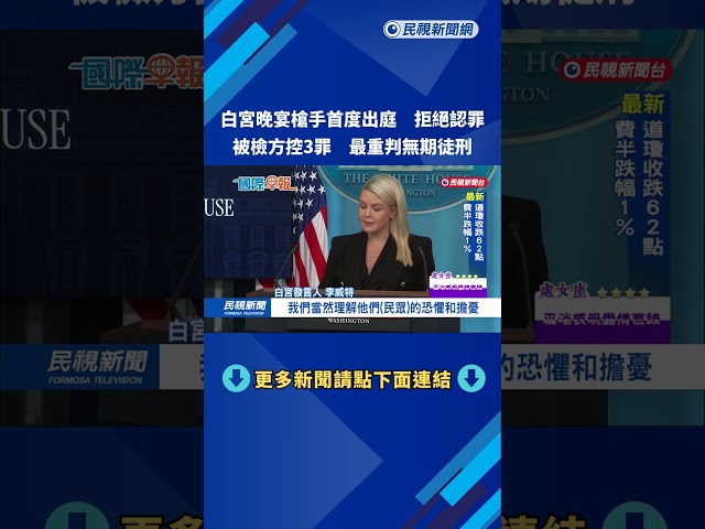 白宮晚宴槍手首出庭拒認罪 被控3罪最重判無期徒刑－民視新聞