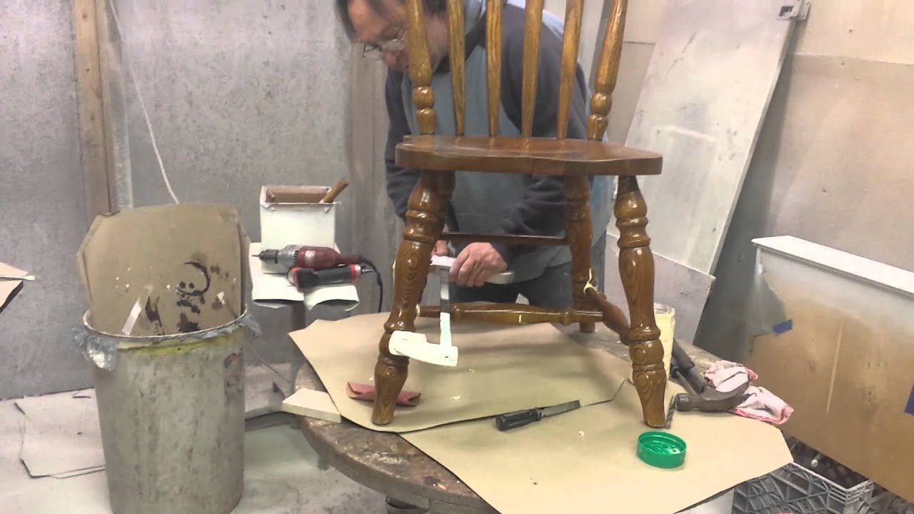 how to glue up a oak chair at timeless arts refinishing YouTube