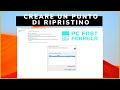 PC FAST FORMULA - Come creare un punto di ripristino con windows 10