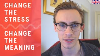 Changing Words With Syllable Stress - British English