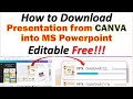 How to Download or Convert Canva Presentation into MS Powerpoint Editable for Free